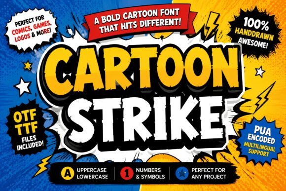 Break the Mold: Dynamic Action with Cartoon Strike Font