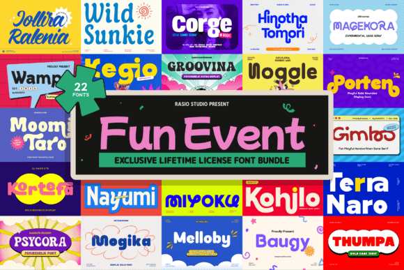 Injecting Vibrant Energy with the Fun Event Font Collection