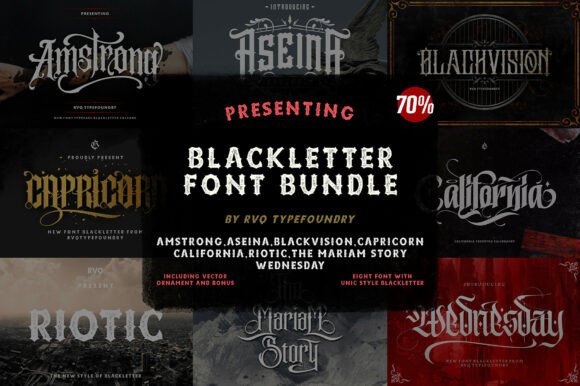 Master the Gothic Aesthetic with the Blackletter Font Collection