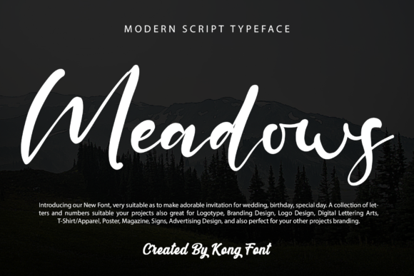 Meadows: A Handwritten Font with Modern Flair