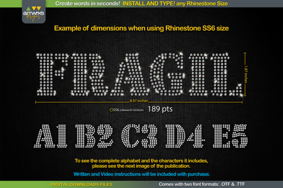RS03 Seal Bold Rhinestone Template TTF: Instant Bling for Your Designs