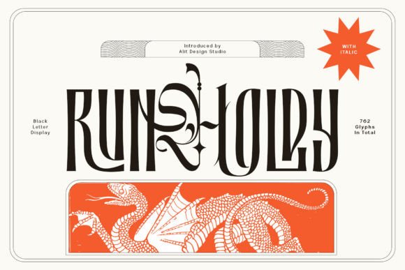Runholdy: Merging Art Deco Glamour with Blackletter Edge