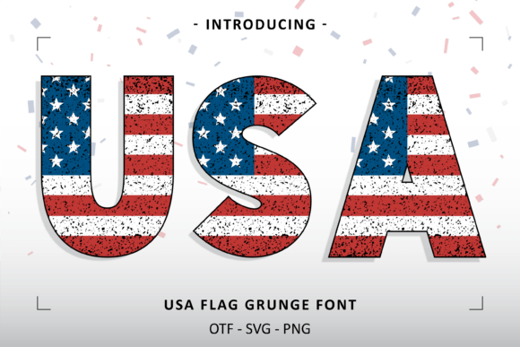 USA Flag Grunge: A Font for Patriotic Designs